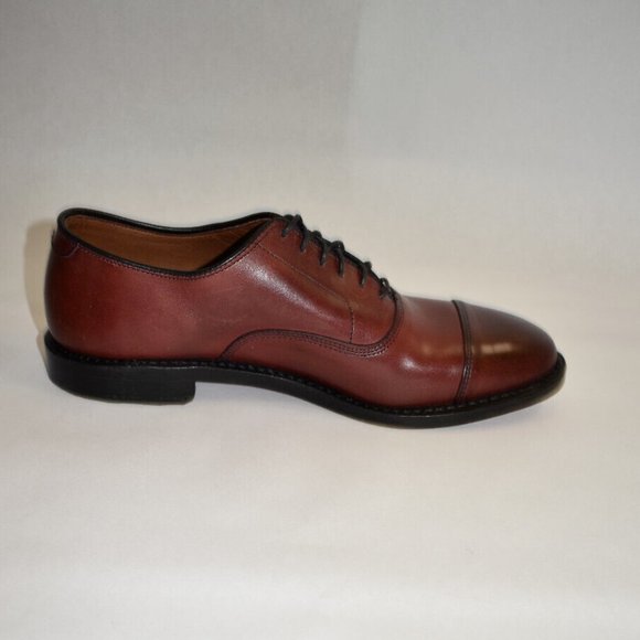 New! Allen Edmonds Park Avenue Cap-toe Oxford Dress Shoe Brown 7.5 D 5609 DD300